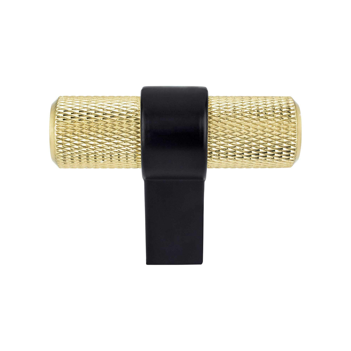 Berenson Radial Reign Modern Brushed Gold Bar and Matte Black Post Knob in Modern Brushed Gold and Matte Black