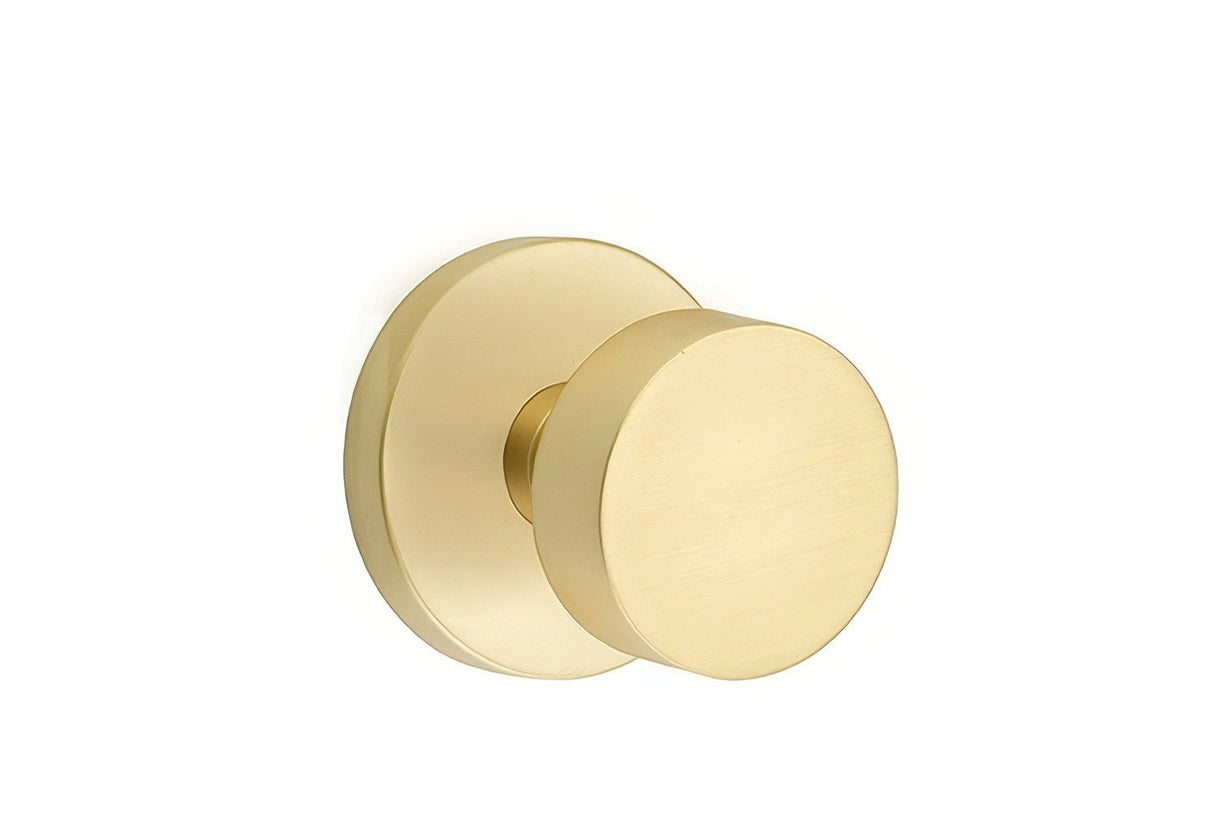 Emtek 5209ROUUS4 satin brass privacy door knob