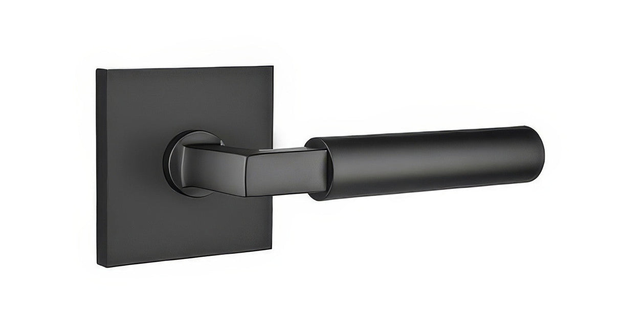 Emtek 5210HECUS19RH flat black privacy door lever