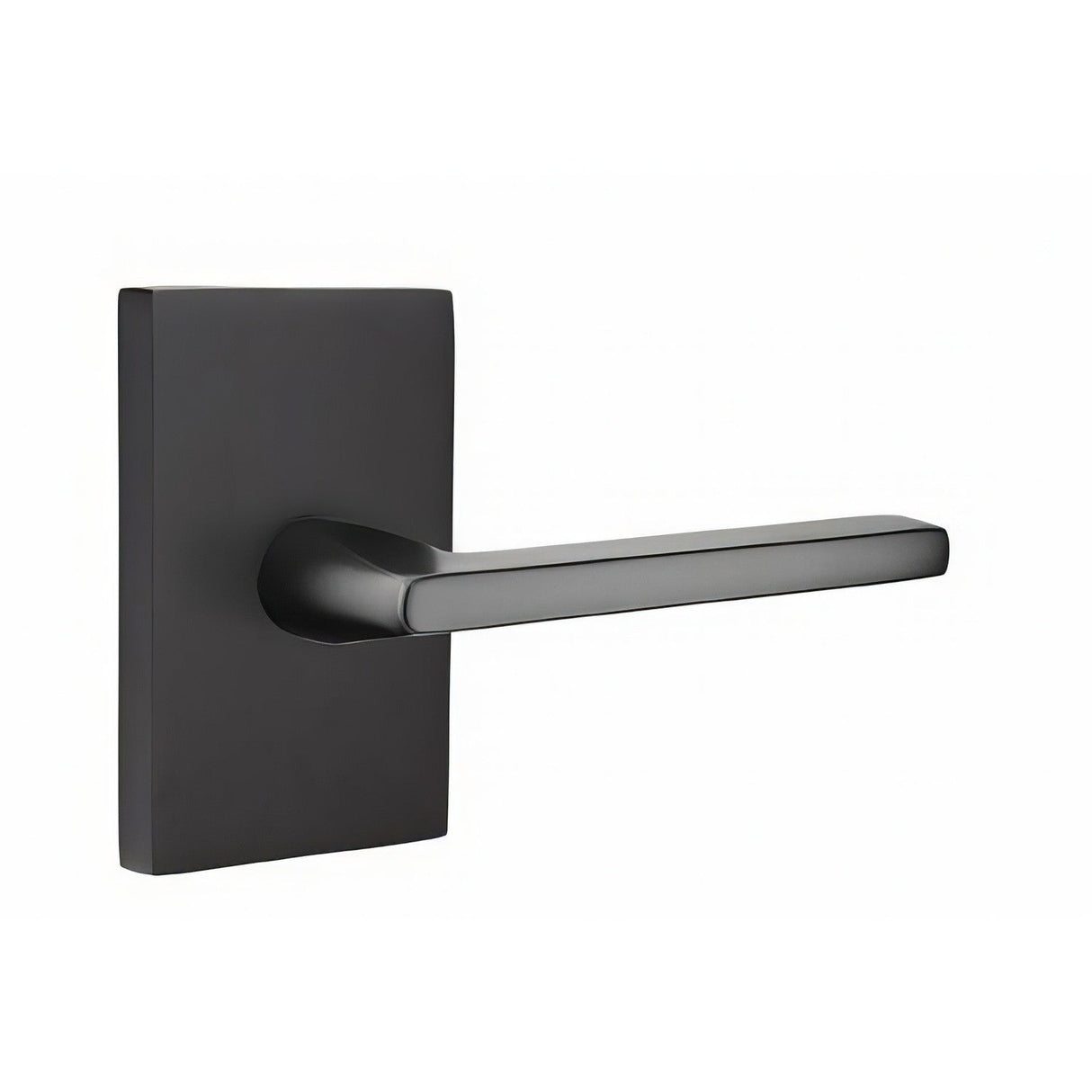 Emtek 5212HLOUS19RH flat black privacy door lever