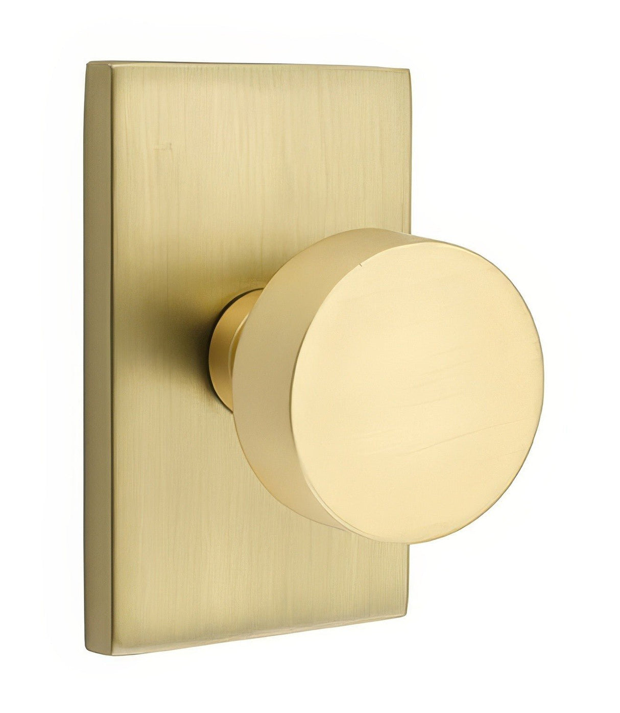 Emtek 5212ROUUS4 satin brass privacy door knob