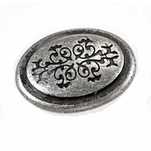 Laurey 53117 531 Cimarron 1-3/8" Oval Cabinet Knob Satin Nickel