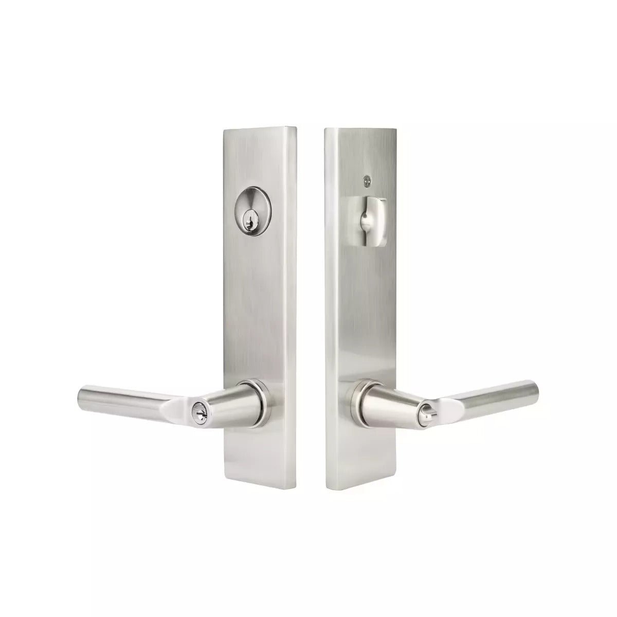 Emtek 5362HLOUS15 satin nickel two point dummy lock