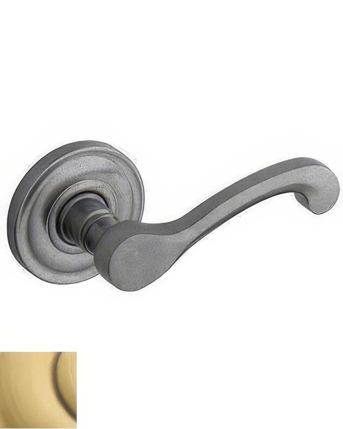 Baldwin 5445V060RMR satin brass and brown dummy door lever
