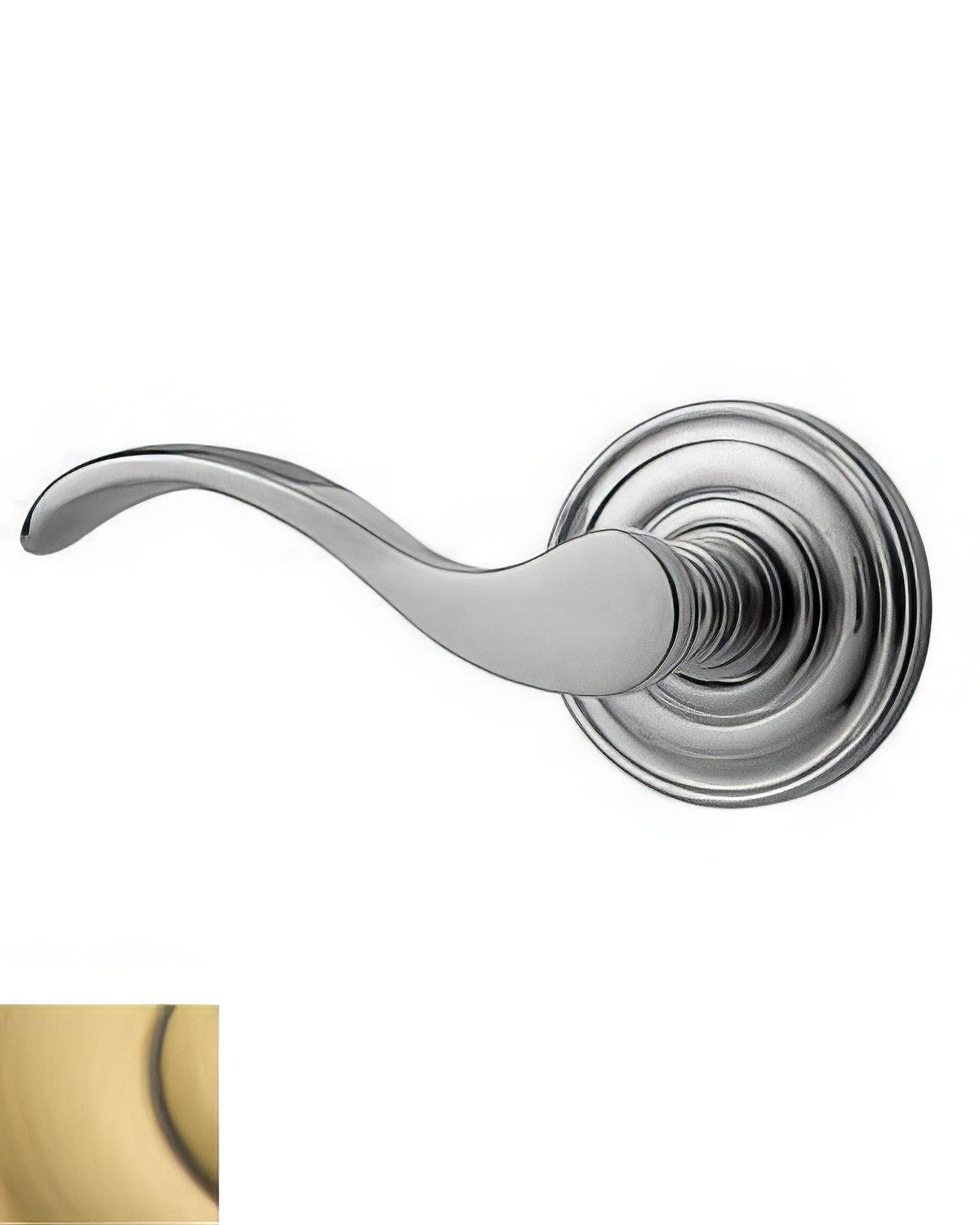 Baldwin 5455V060LMR satin brass and brown single dummy
