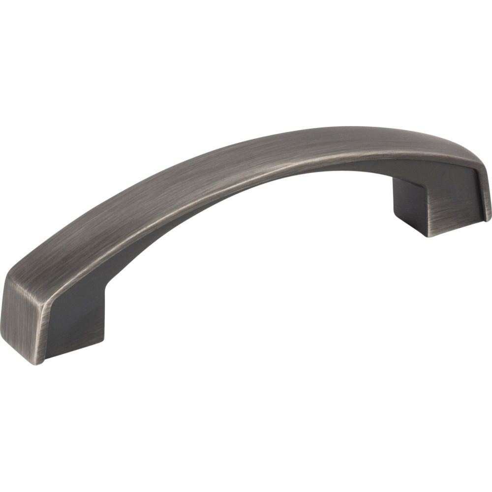 Jeffrey Alexander 549-96BNBDL Merrick cabinet drawer pull in satin stainless, additional view