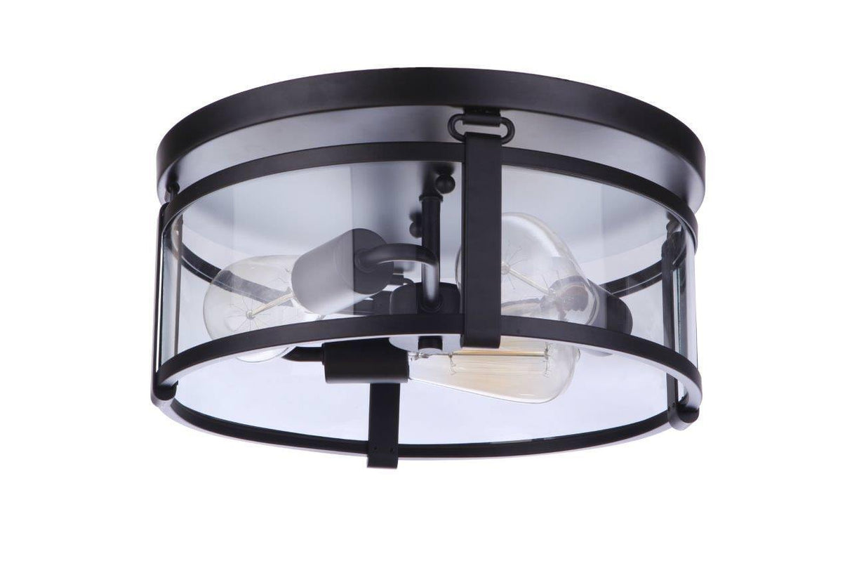 Craftmade 55383-FB Elliot 3 Light Flushmount Flat Black
