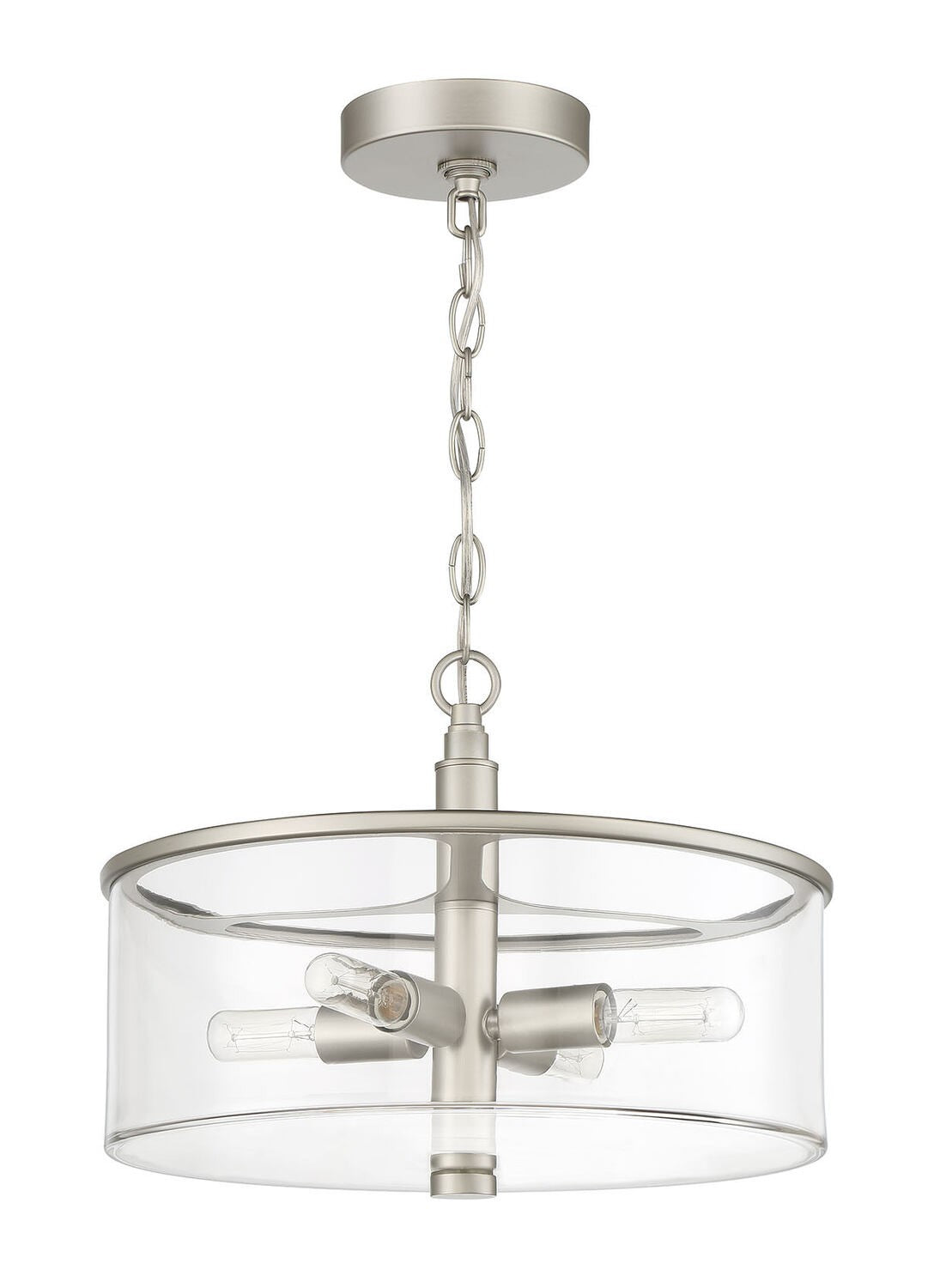 Craftmade 55654-SN satin nickel convertible semi flush