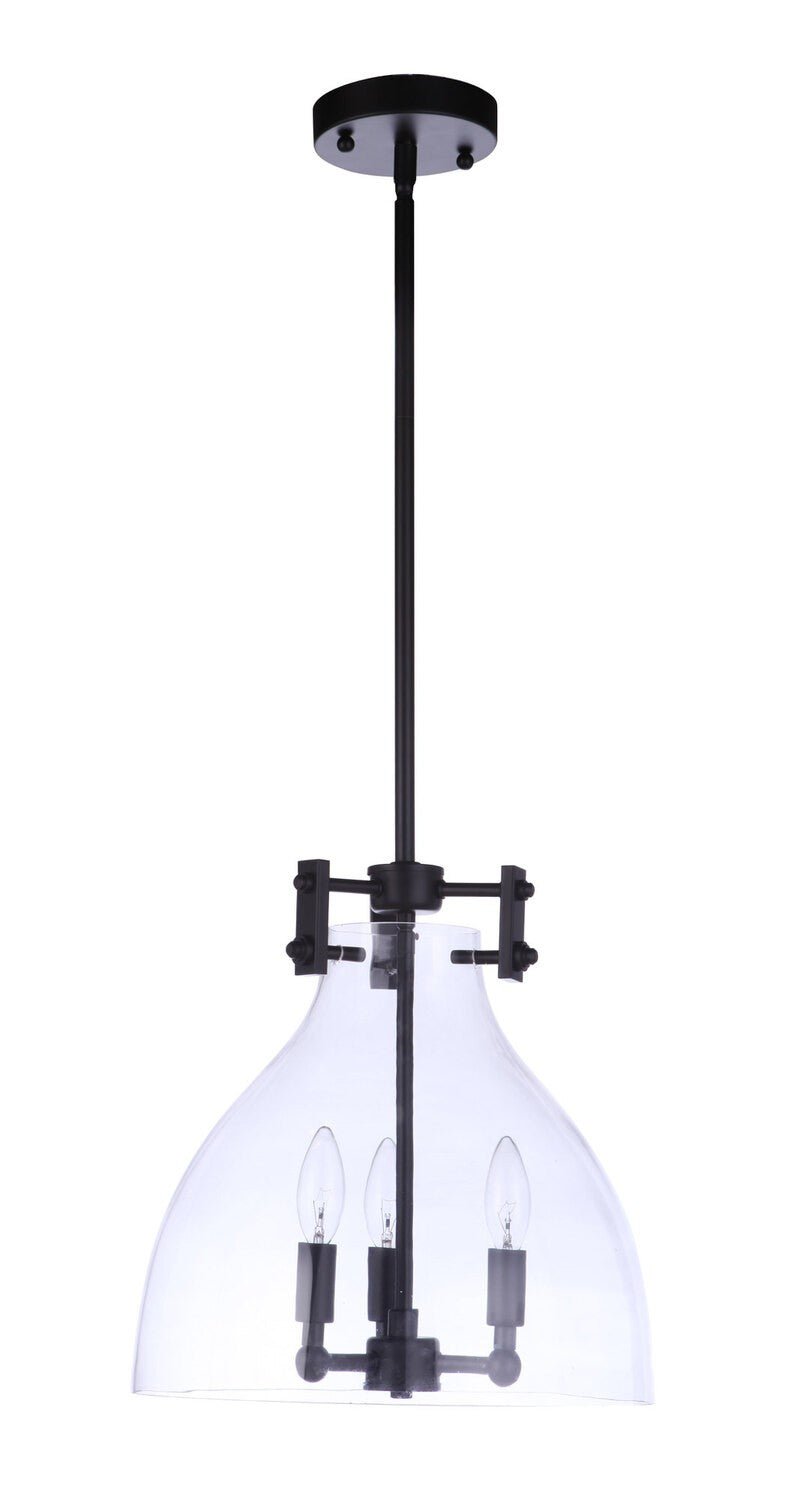 Craftmade 55893-FB flat black pendant