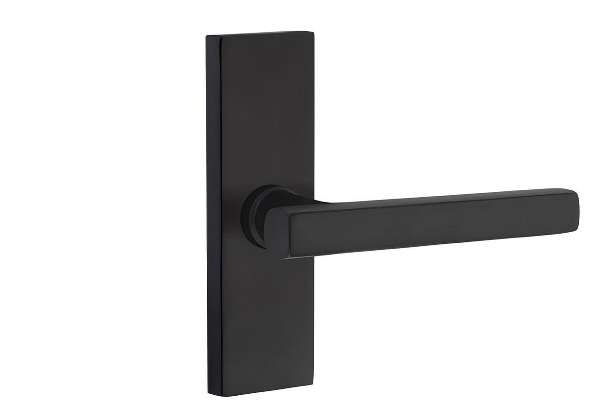 Emtek 5607FRLUS19RH flat black privacy door lever