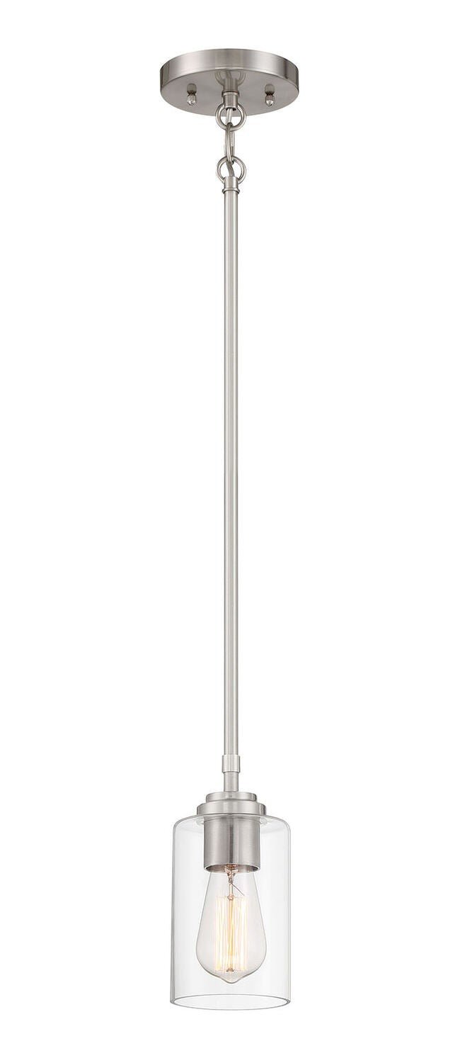 Craftmade 56091-BNK Stowe mini pendant in polished brass, additional view