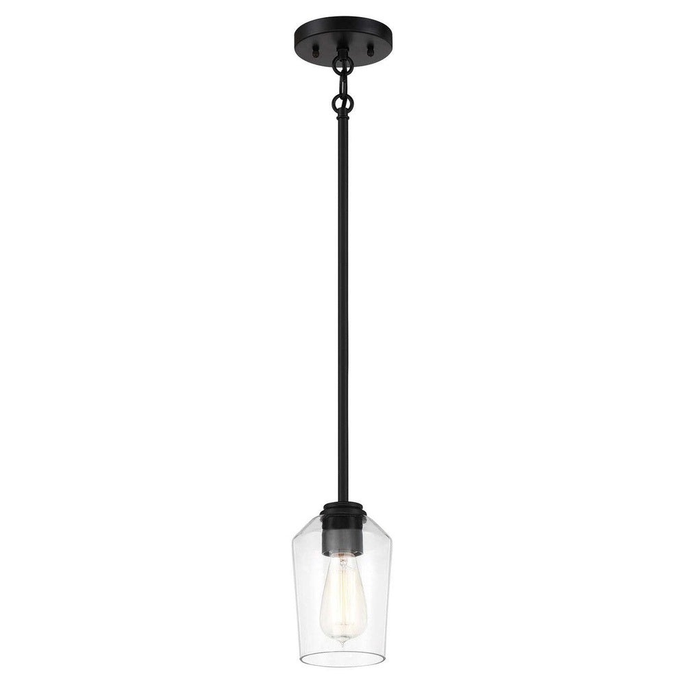 Craftmade 56191-FB flat black mini pendant