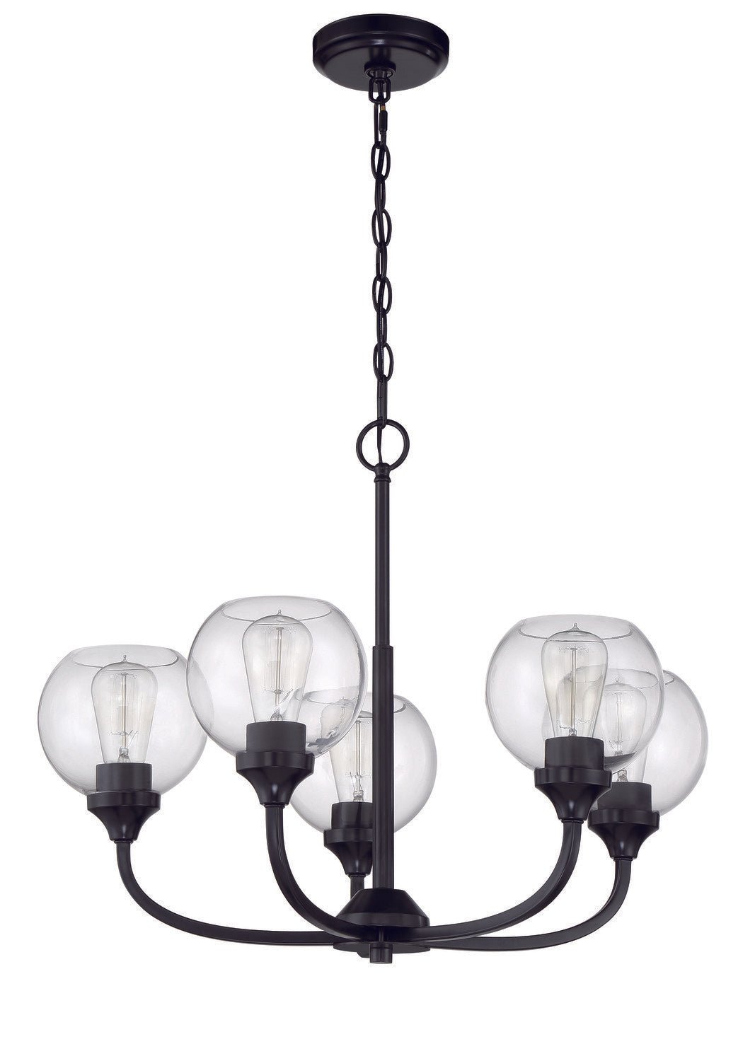 Craftmade 56225-FB flat black chandelier