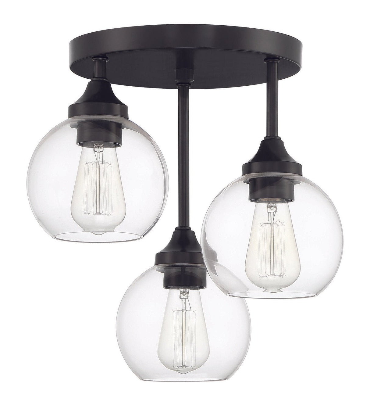 Craftmade 56253-FB flat black semi flush