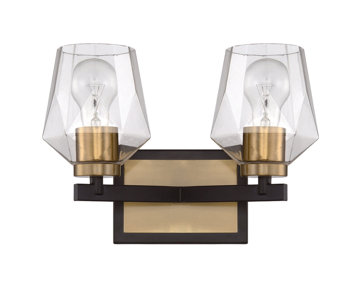 Craftmade 56902-FBSB flat black / satin brass vanity