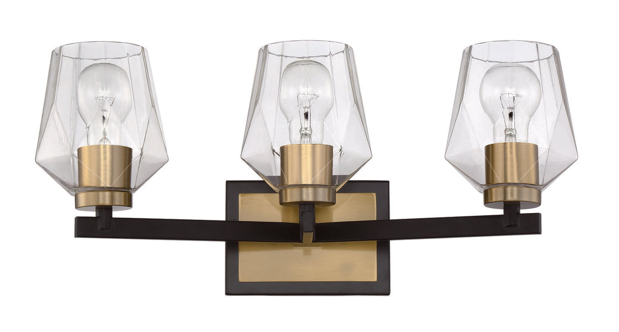 Craftmade 56903-FBSB flat black / satin brass vanity