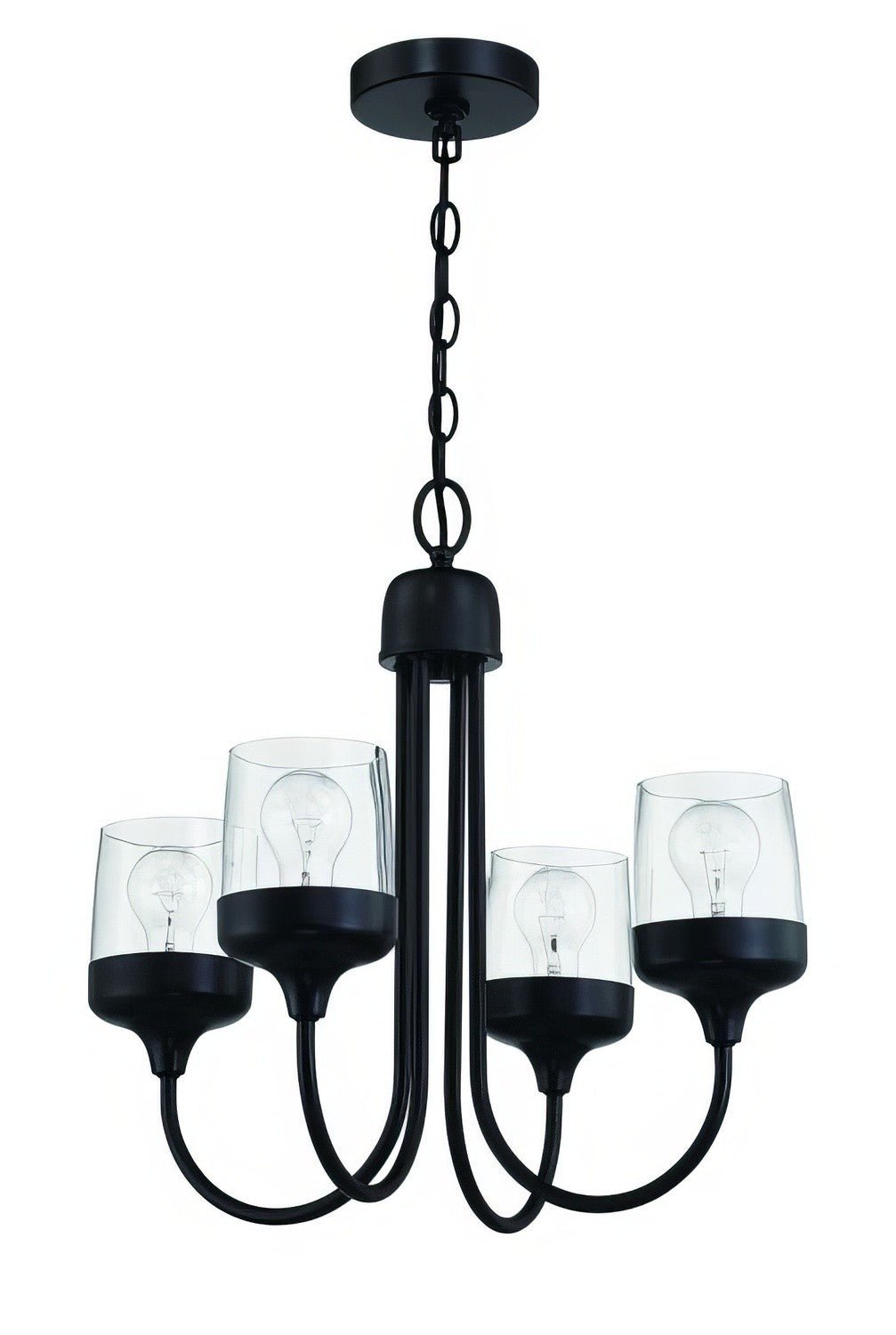 Craftmade 58124-FB flat black chandelier