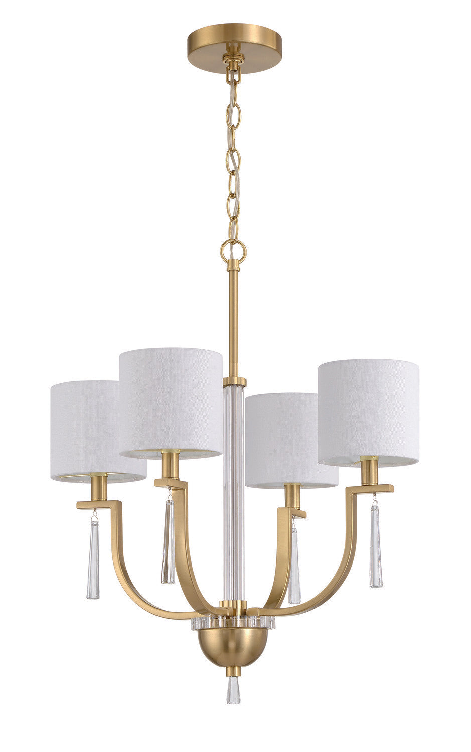 Craftmade 58224-SB satin brass chandelier