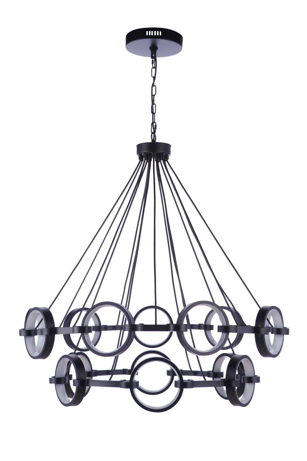 Craftmade 59315-FB-LED flat black chandelier
