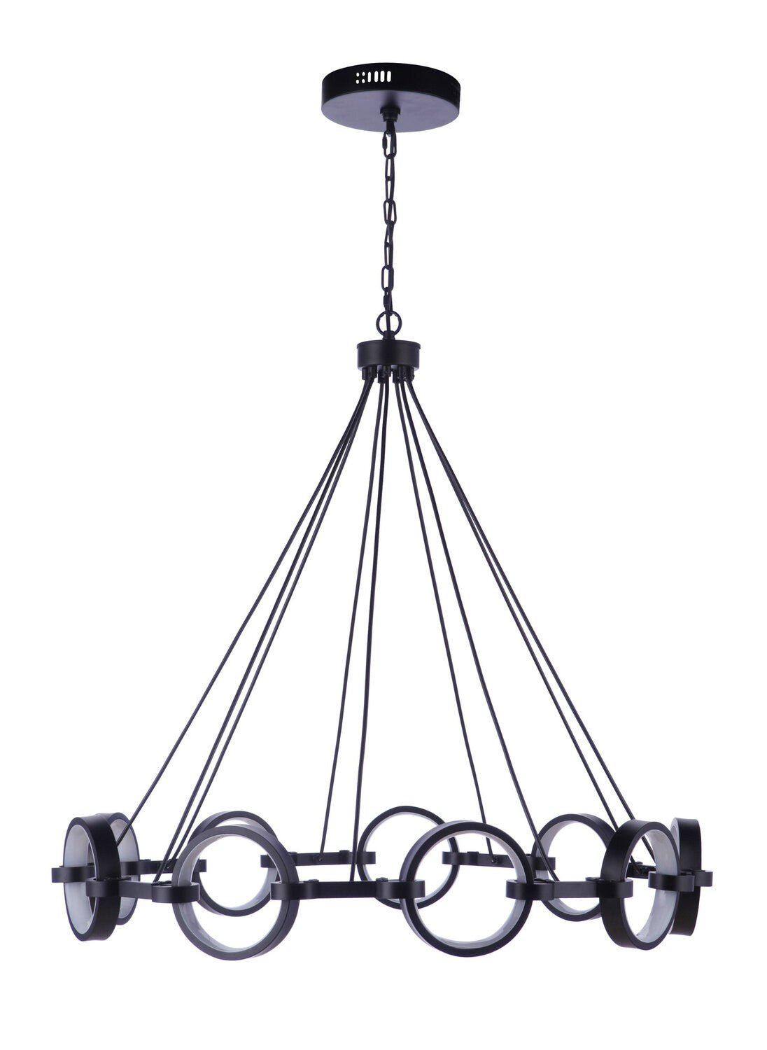 Craftmade 59329-FB-LED flat black chandelier