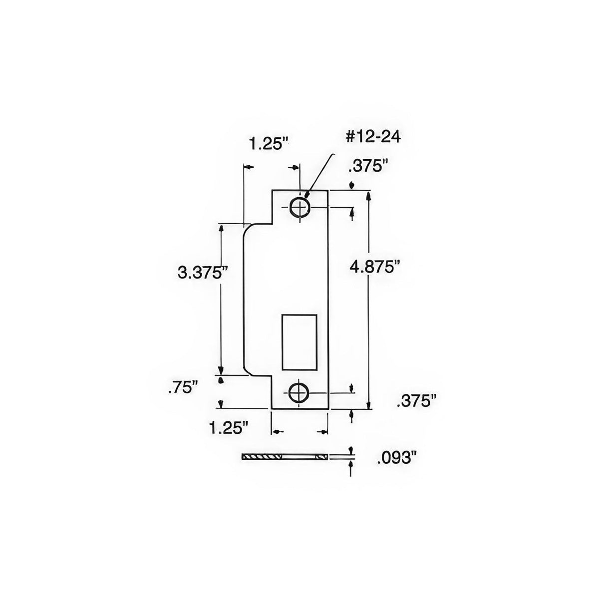 Baldwin 6041056L lifetime satin nickel strike plate