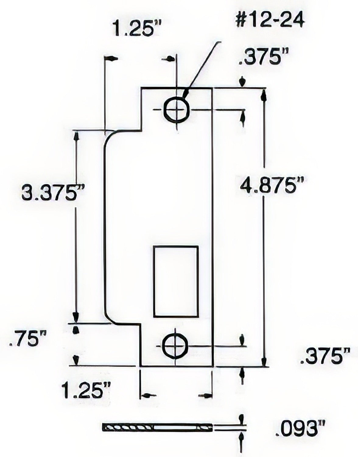 Baldwin 6041102 oil rubbed bronze strike plate