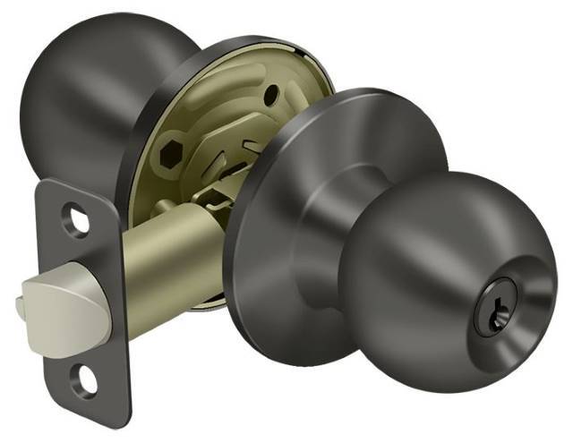 Deltana 6171-10B St. Thomas Single Cylinder Keyed Entry Door Knob Oil Rubbed Bronze