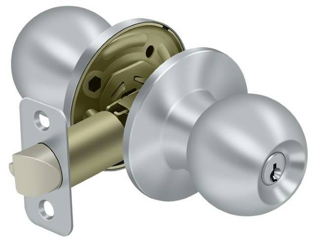 Deltana 6171-26D St. Thomas Single Cylinder Keyed Entry Door Knob Brushed Chrome