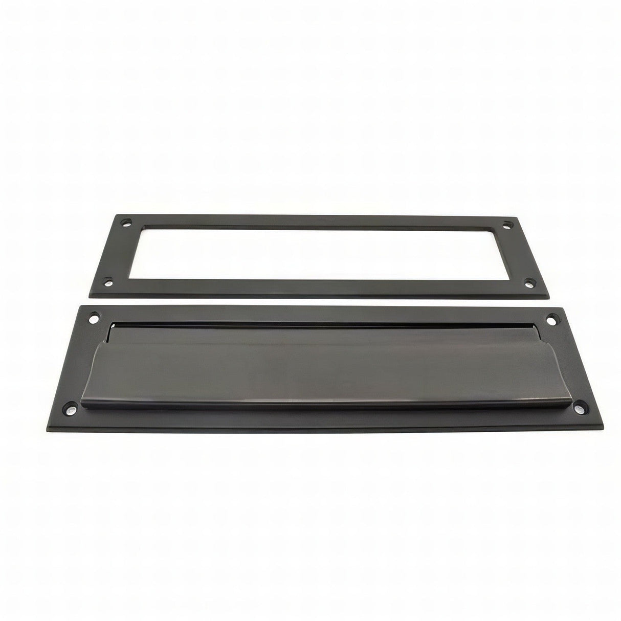 Ives 620B 11" x 2" Opening Magazine Sized Brass Letter Box Plate with Open Back