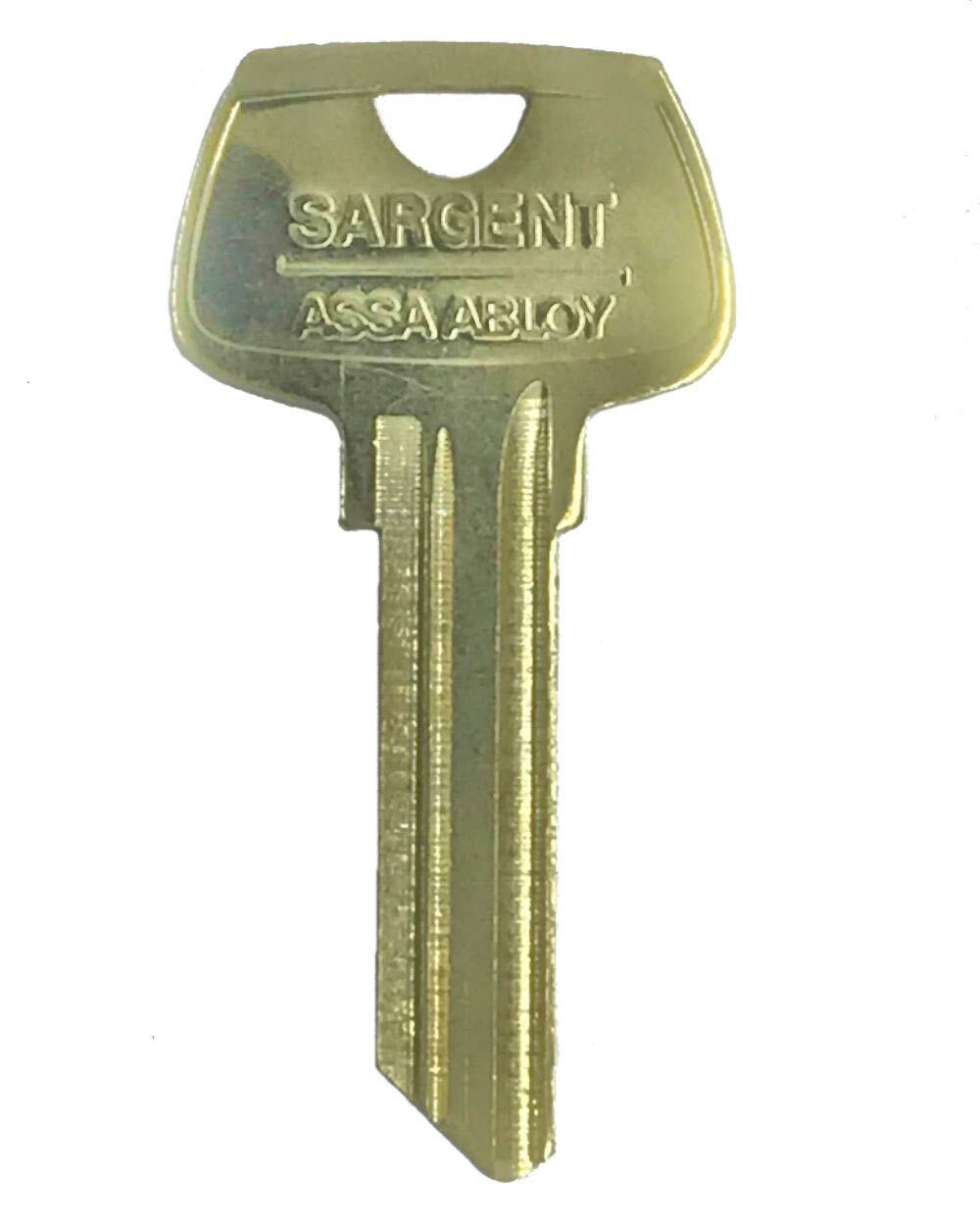 Sargent 6275LA 6300 Series key blank, front view