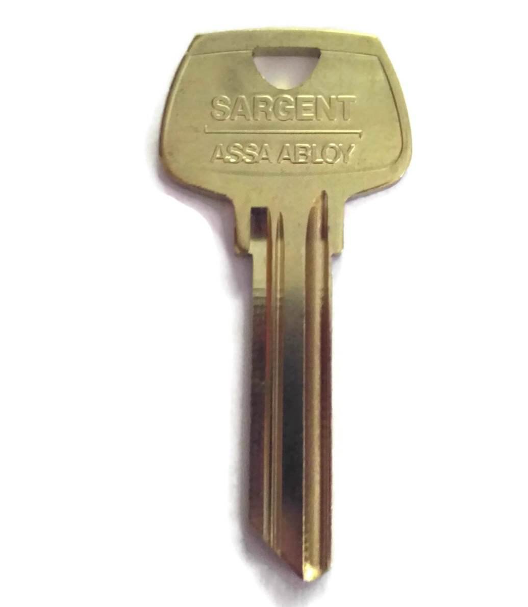 Sargent 6275LE 6300 Series key blank, front view