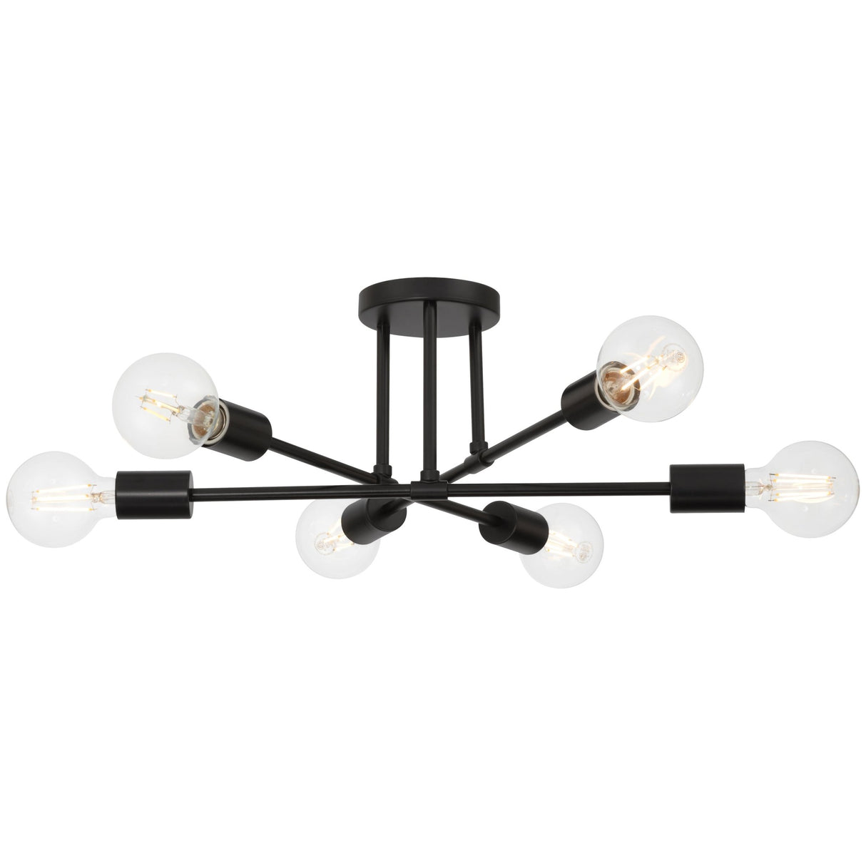 Access Lighting 63042-MBL 6 light semi flush