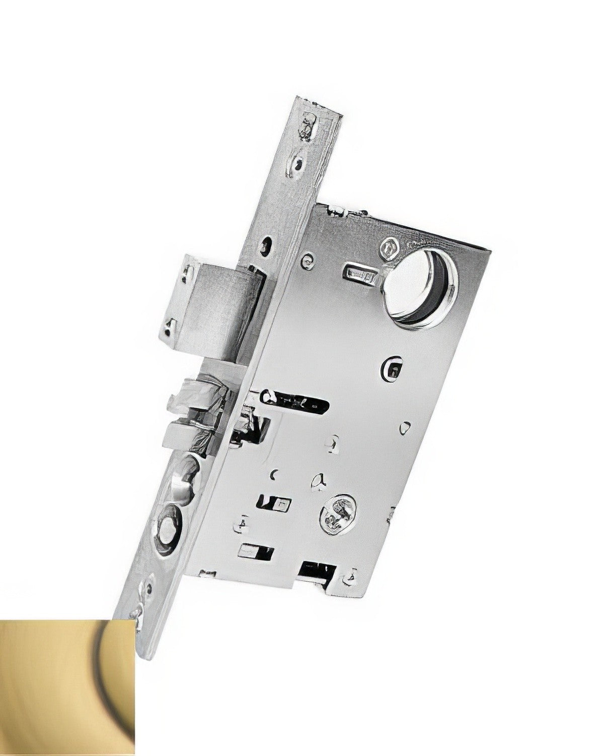 Baldwin 6310060L satin brass and brown mortise lock