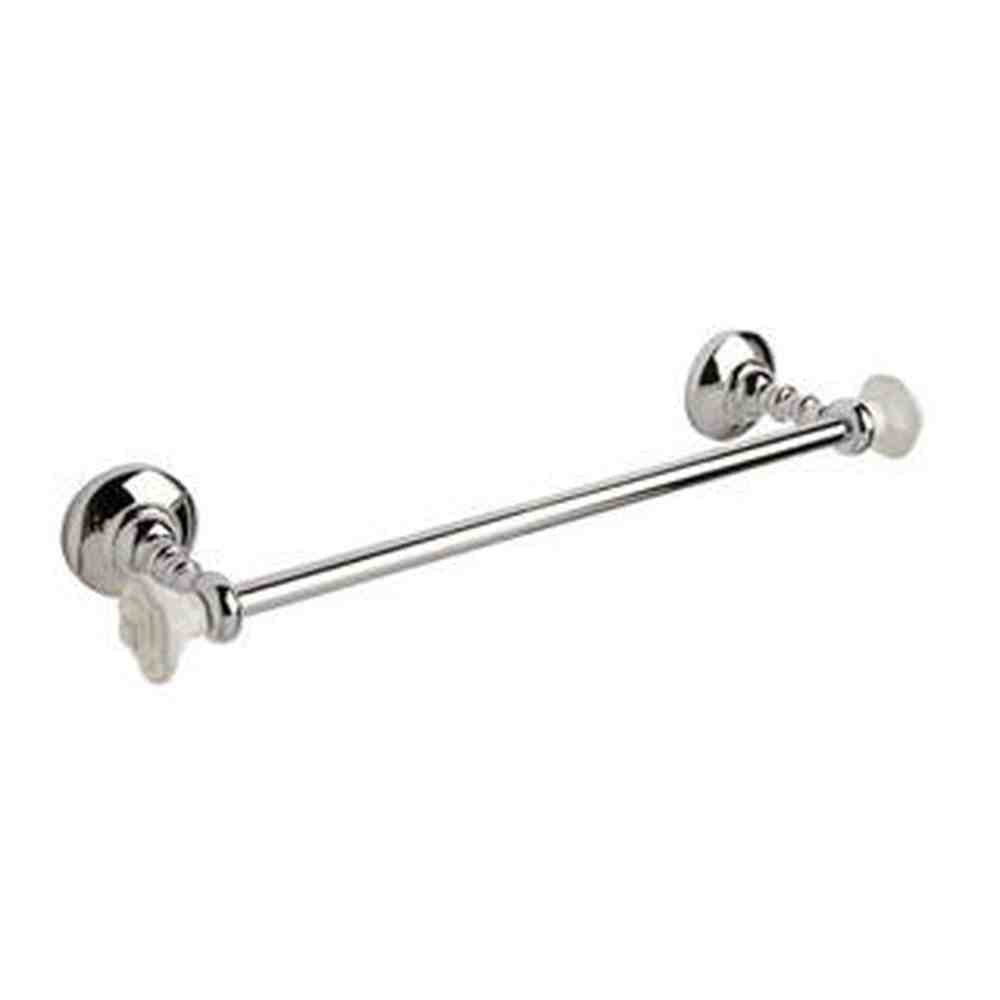 Century Hardware 81745-26W polished chrome with white rose towel bar