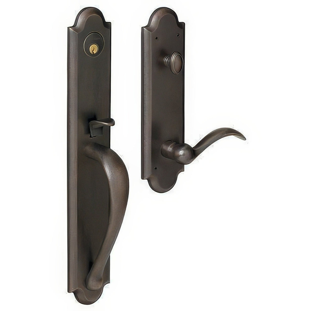 Baldwin 6402402LFD distressed oil rubbed bronze dummy set