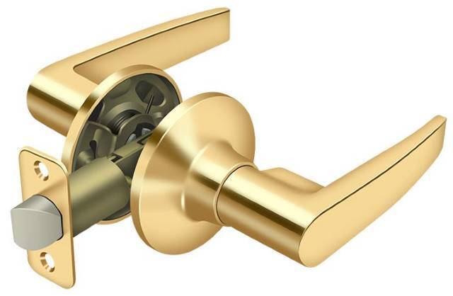 Deltana 6413-003 lifetime polished brass passage door lever