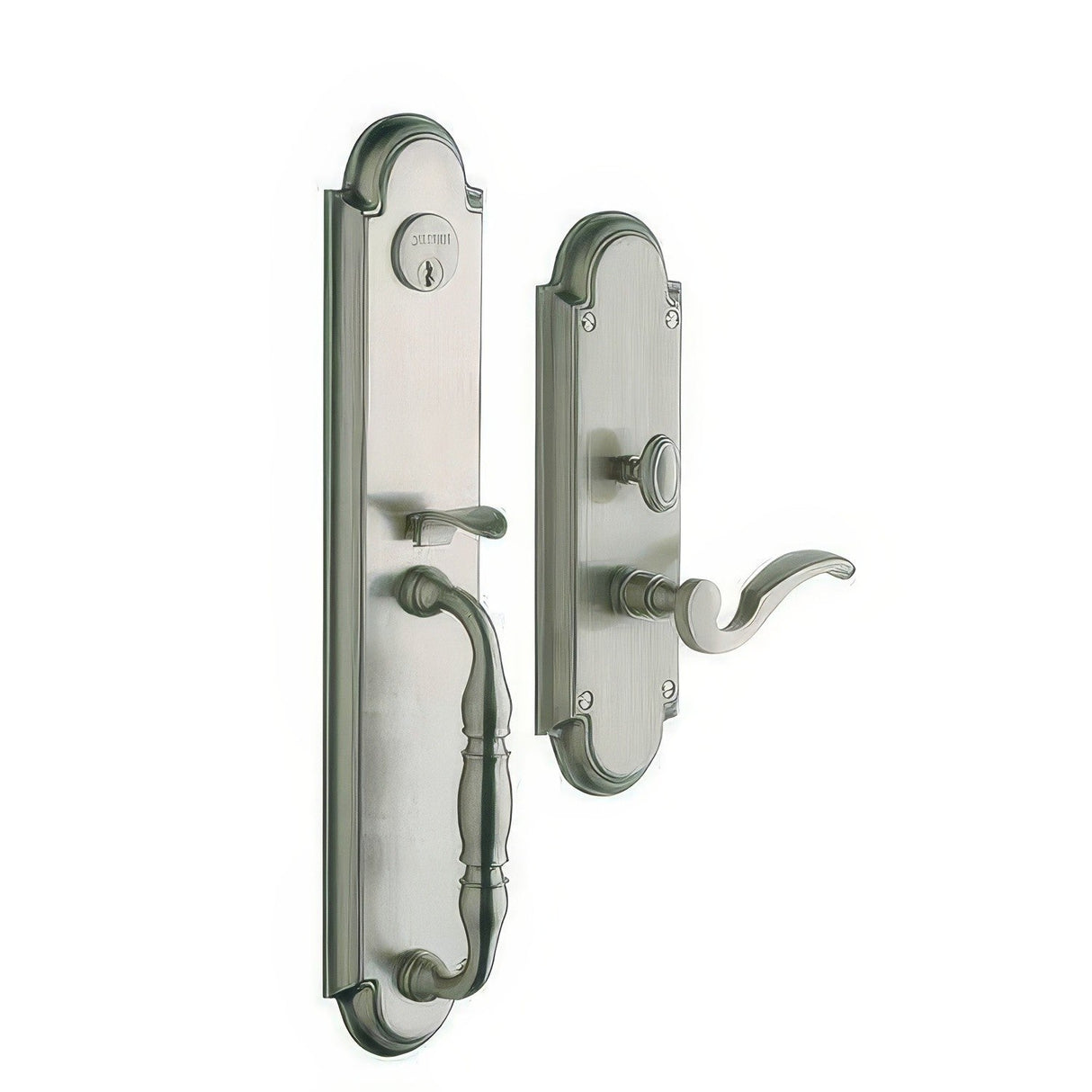 Baldwin 6544056RDBL lifetime satin nickel handleset trim pack