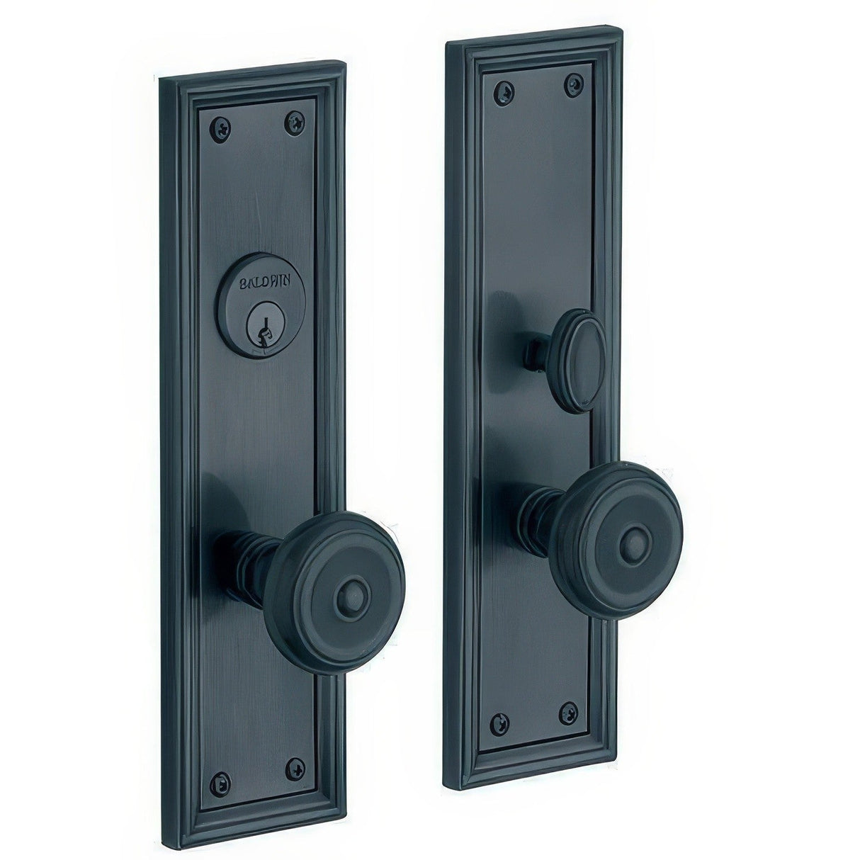 Baldwin 6547102ENTR oil rubbed bronze 6547.entr nashville single cylinder mortise handleset trim set