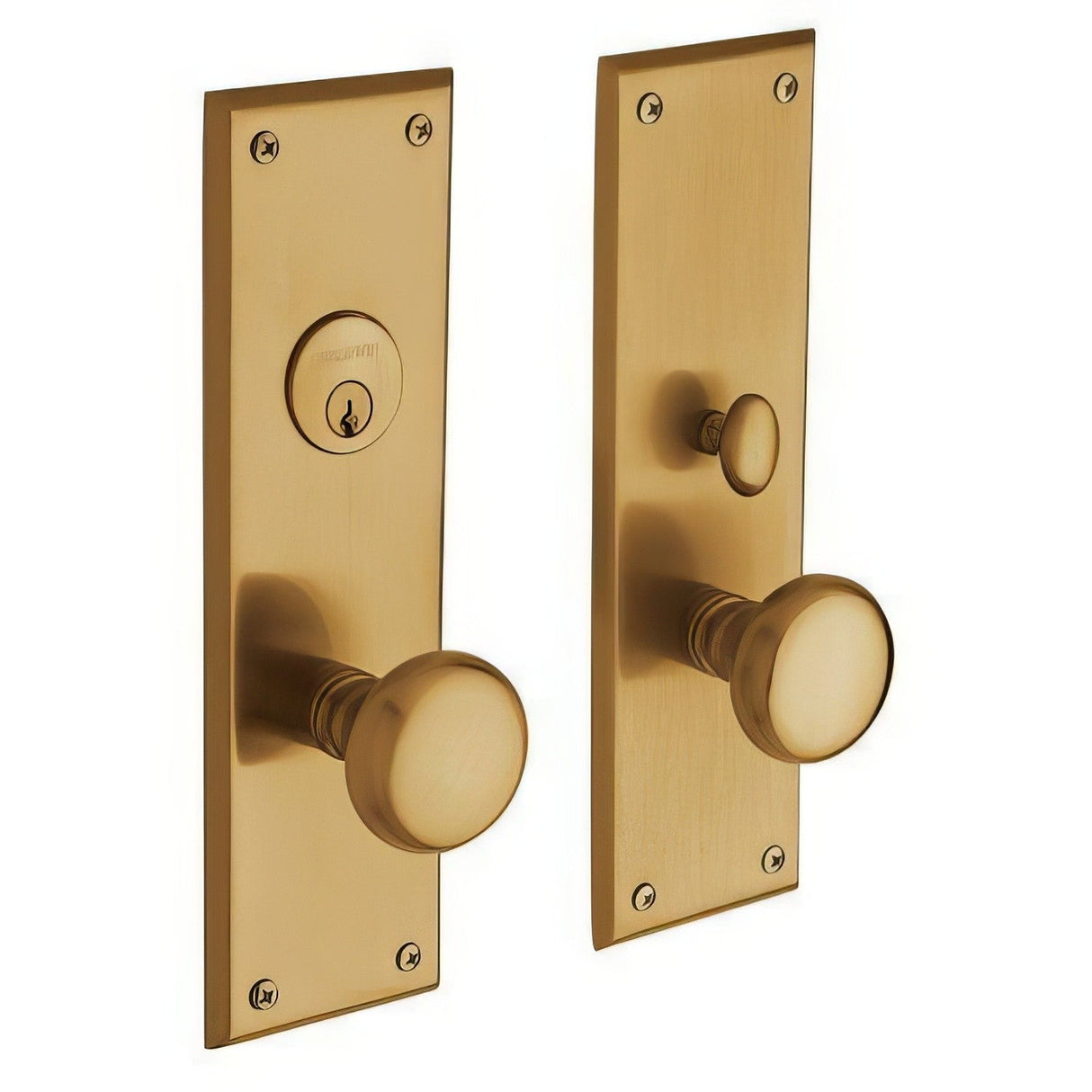 Baldwin 6552033ENTR vintage brass 6552.entr baltimore single cylinder mortise handleset trim set