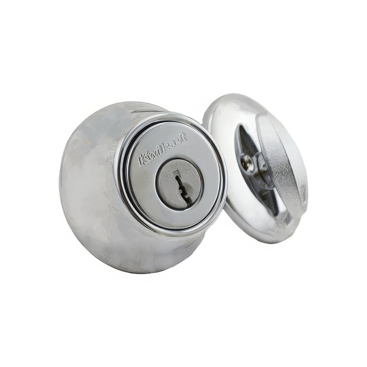 Kwikset 660-26.DS single cylinder deadbolt in polished chrome, additional view