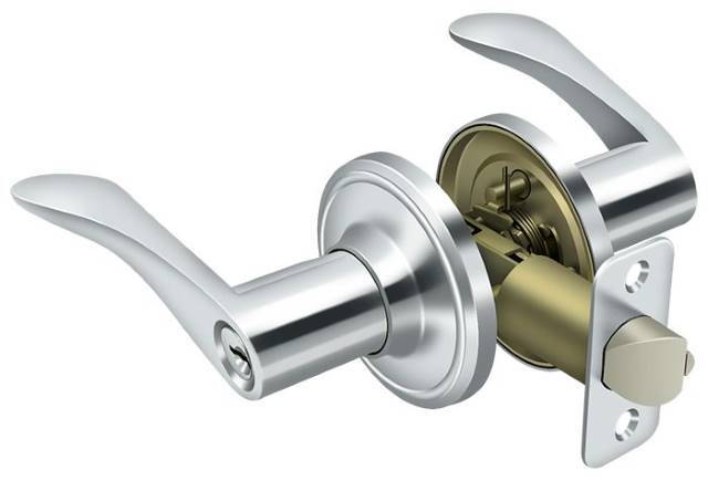 Deltana 6861L keyed entry door lever