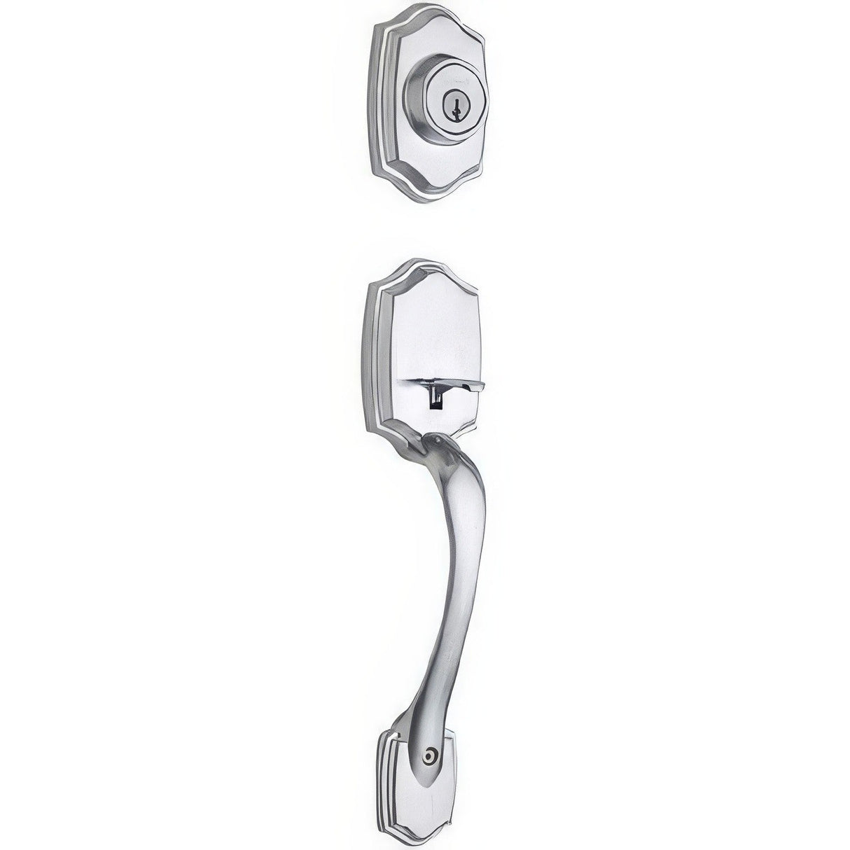 Kwikset 689BWLIP-26D satin chrome double cylinder handleset