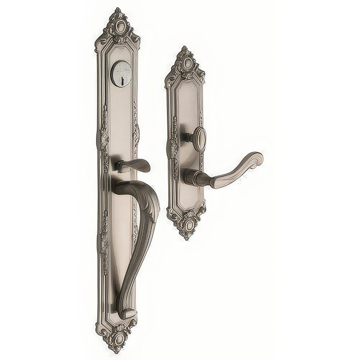 Baldwin 6950056LDBL lifetime satin nickel handleset trim pack