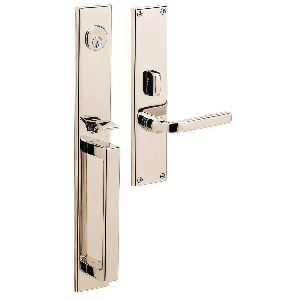 Baldwin 6976055LFD lifetime polished nickel dummy handleset