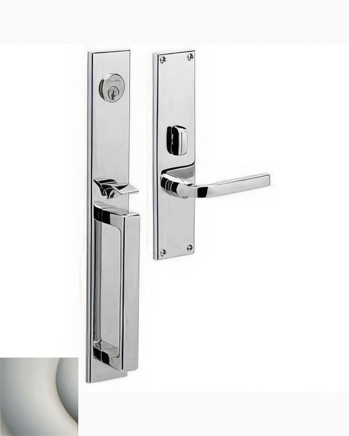 Baldwin 6976056LFD lifetime satin nickel dummy handleset
