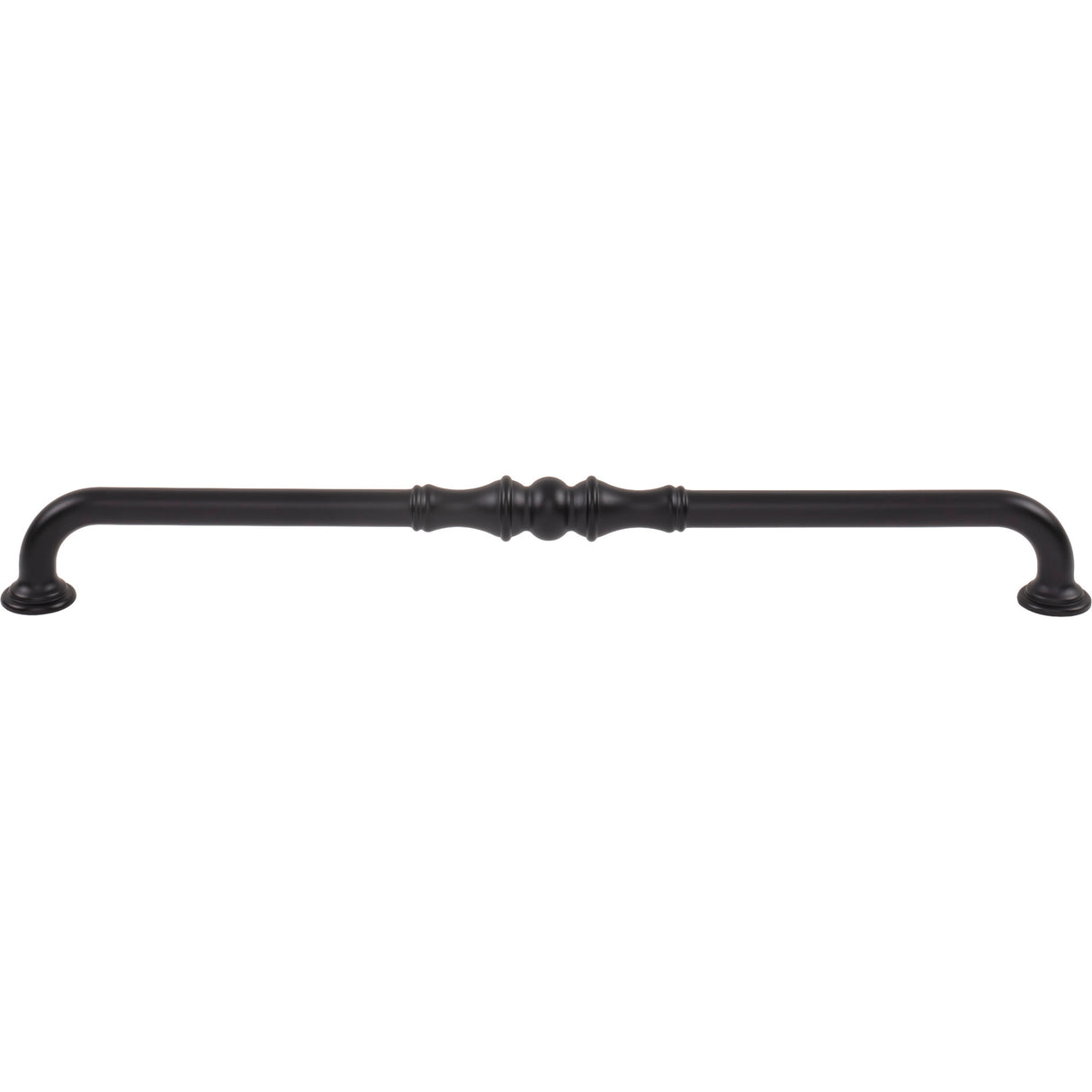 Top Knobs TK3436BLK Bayridge 12" Center to Center Bar Pull Flat Black
