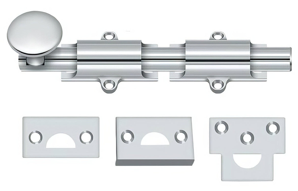 Deltana 6SB26 polished chrome surface bolt
