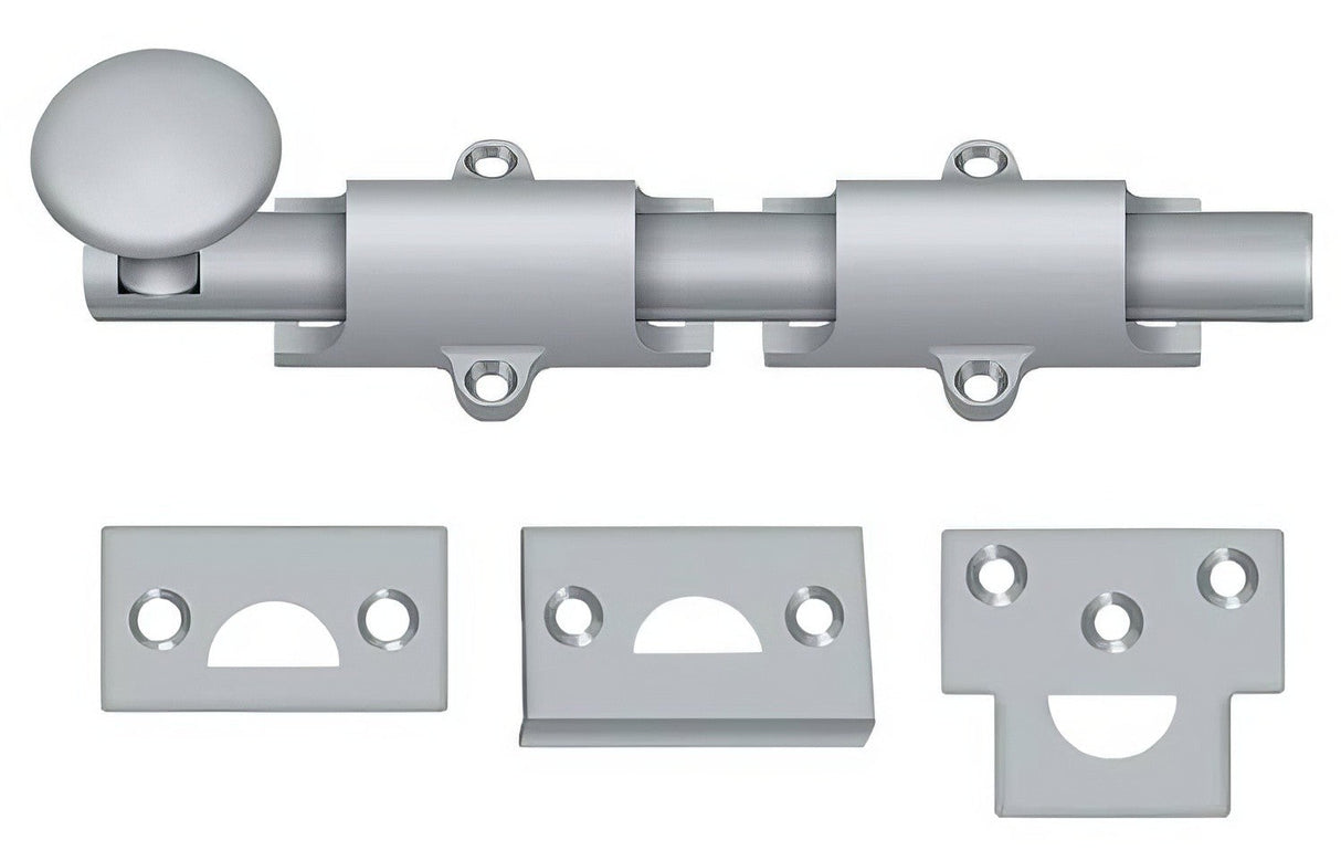Deltana 6SB26D satin chrome surface bolt