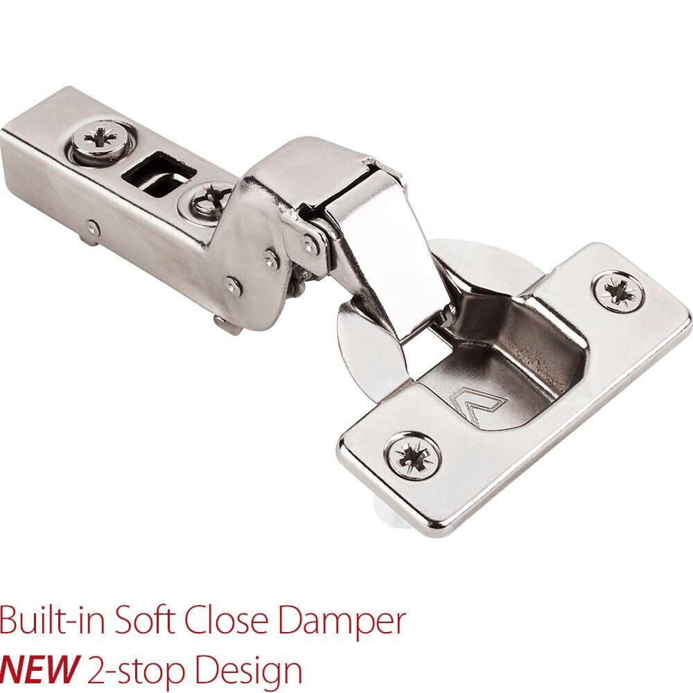 Hardware Resources 700.0280.25 polished nickel crank cam adjustable heavy duty soft close hinge