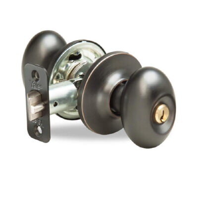 Yale 700T15 satin nickel keyed entry door knob